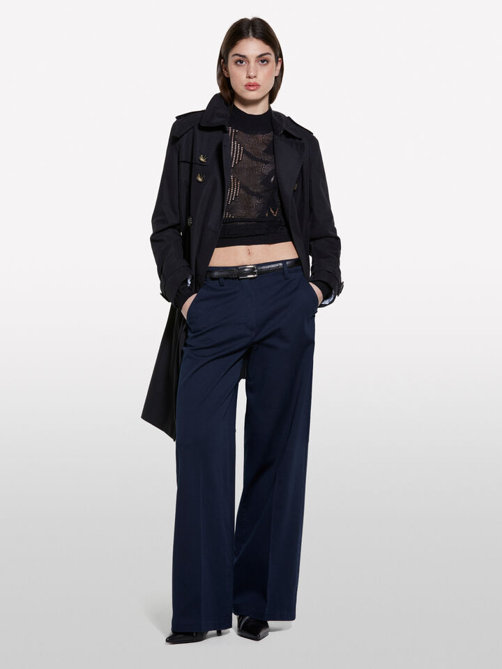 Open-knit sweater - women's crew neck sweaters - Black | Sisley image number 1